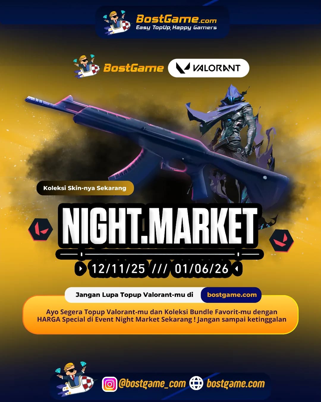 VALORANT : EVENT NIGHT MARKET IS BACK! Periode sampai 6 Januari 2026