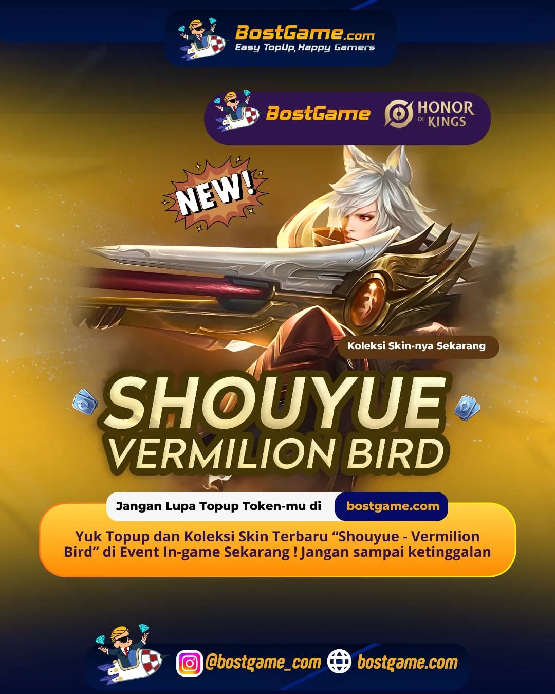 Honor Of Kings: Skin Shouyue “Vermilion Bird” akhirnya hadir!