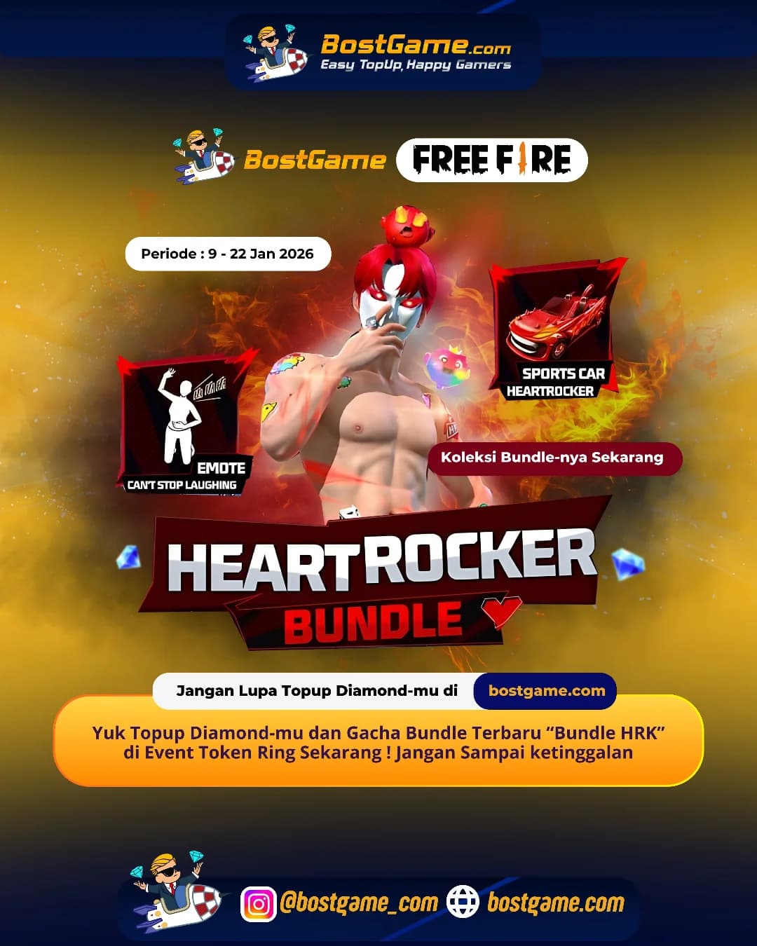 Free Fire : GACHA BUNDLE TERBARU “BUNDLE HRK” RESMI HADIR, GUYSS!