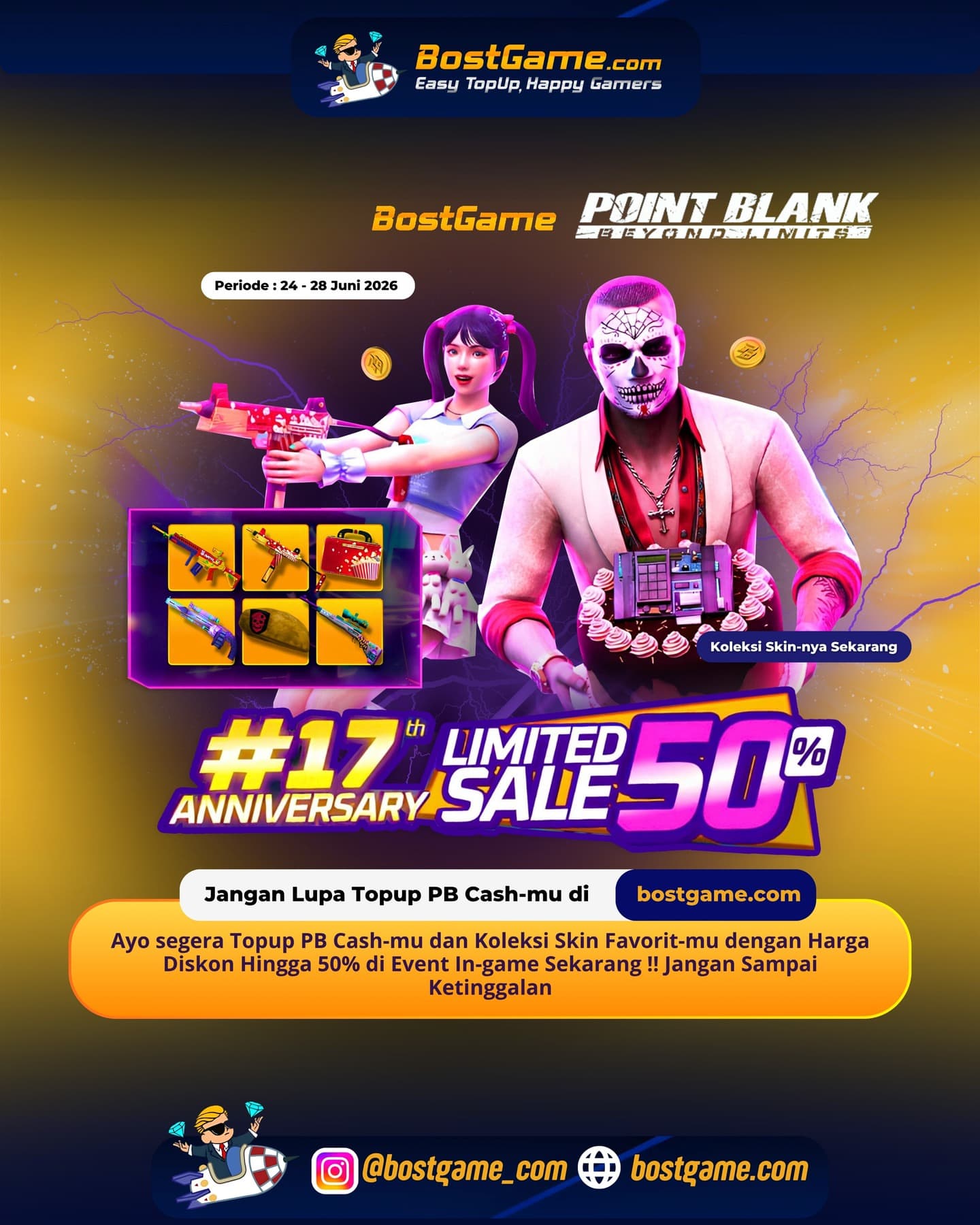 Point Blank : EVENT #17ANNIVERSARY LIMITED SALE 50% RESMI HADIR GUYSSS! 🔥🔥