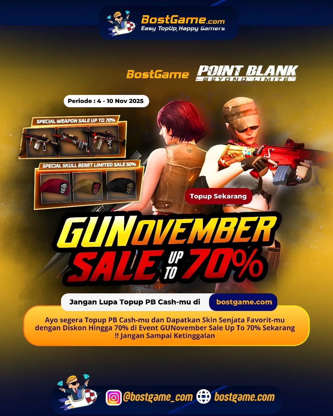 Point Blank : Event GUNovember Sale udah datang lagi nih dengan diskon GILA-GILAAN sampai 70%!!