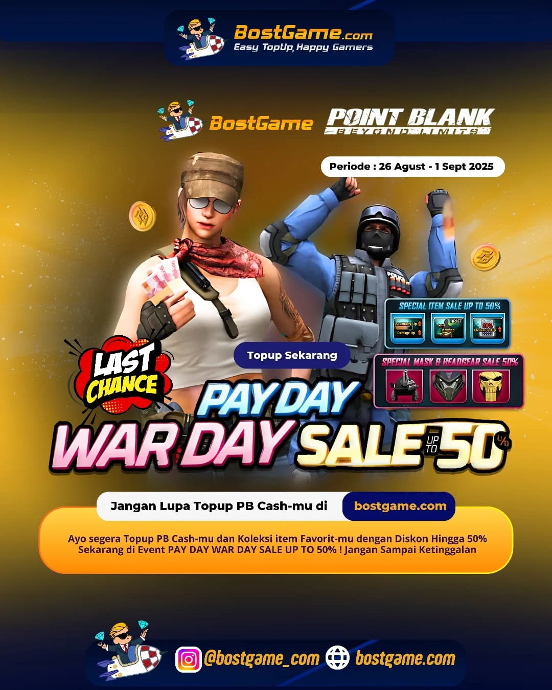 Point Blank : Hari Terakhir Event PAY DAY WAR DAY SALE!