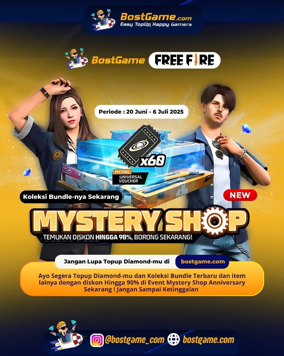 Free Fire : Mystery Shop Anniversary Is Back, Sobat FREEFIRE !
