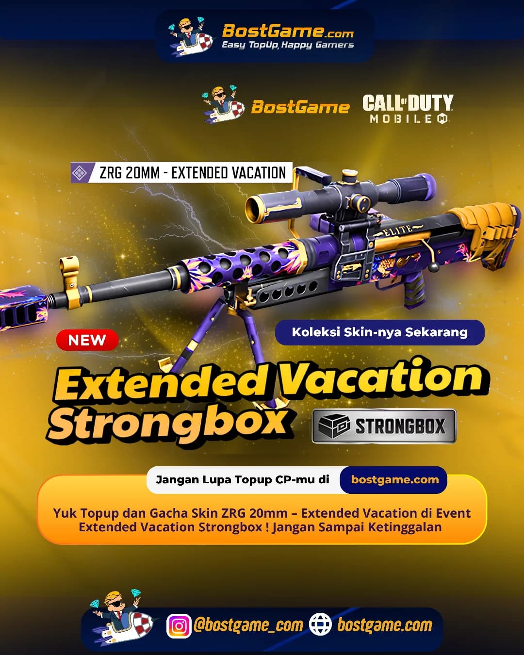 Call Of Duty Mobile : Event EXTENDED VACATION STRONGBOX Hadir Lagi!