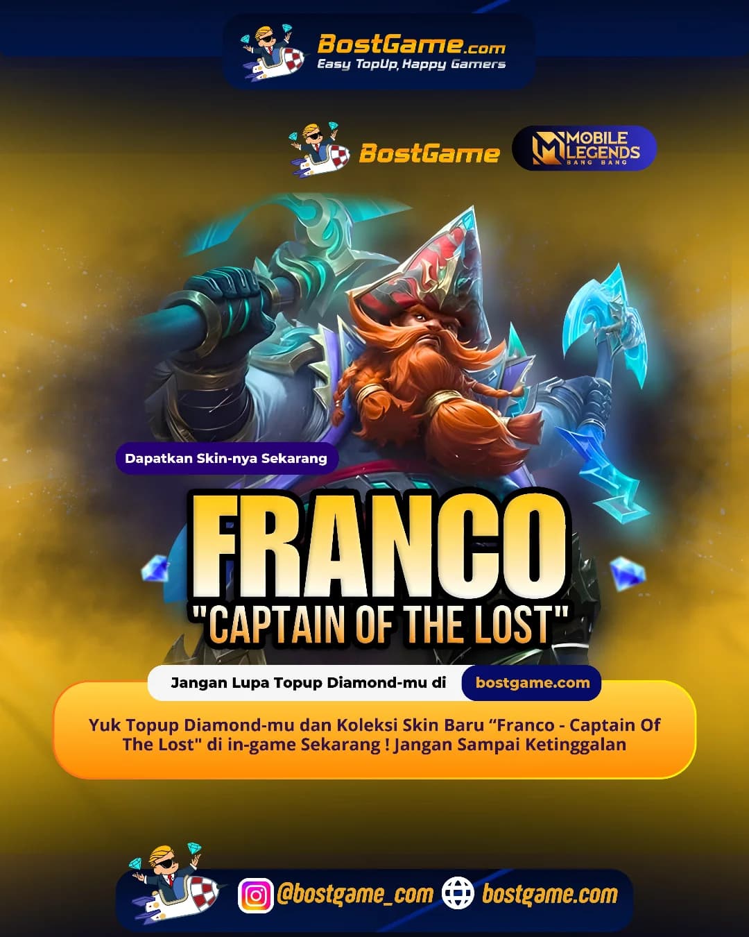 Mobile Legends Bang Bang : Skin Baru HADIR! “Franco – Captain Of The Lost”!