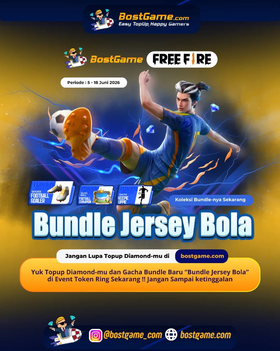 Free Fire : BUNDLE BARU RESMI HADIR DI FREE FIRE! Periode Event 5 – 18 Juni 2026 