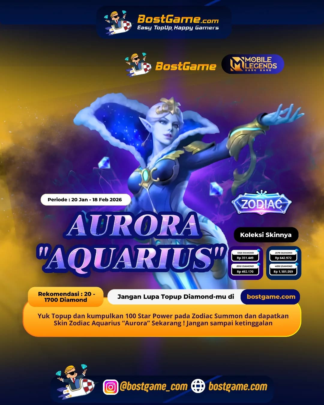 Mobile Legends Bang Bang : Skin Zodiac Aquarius “Aurora” balik lagi! 