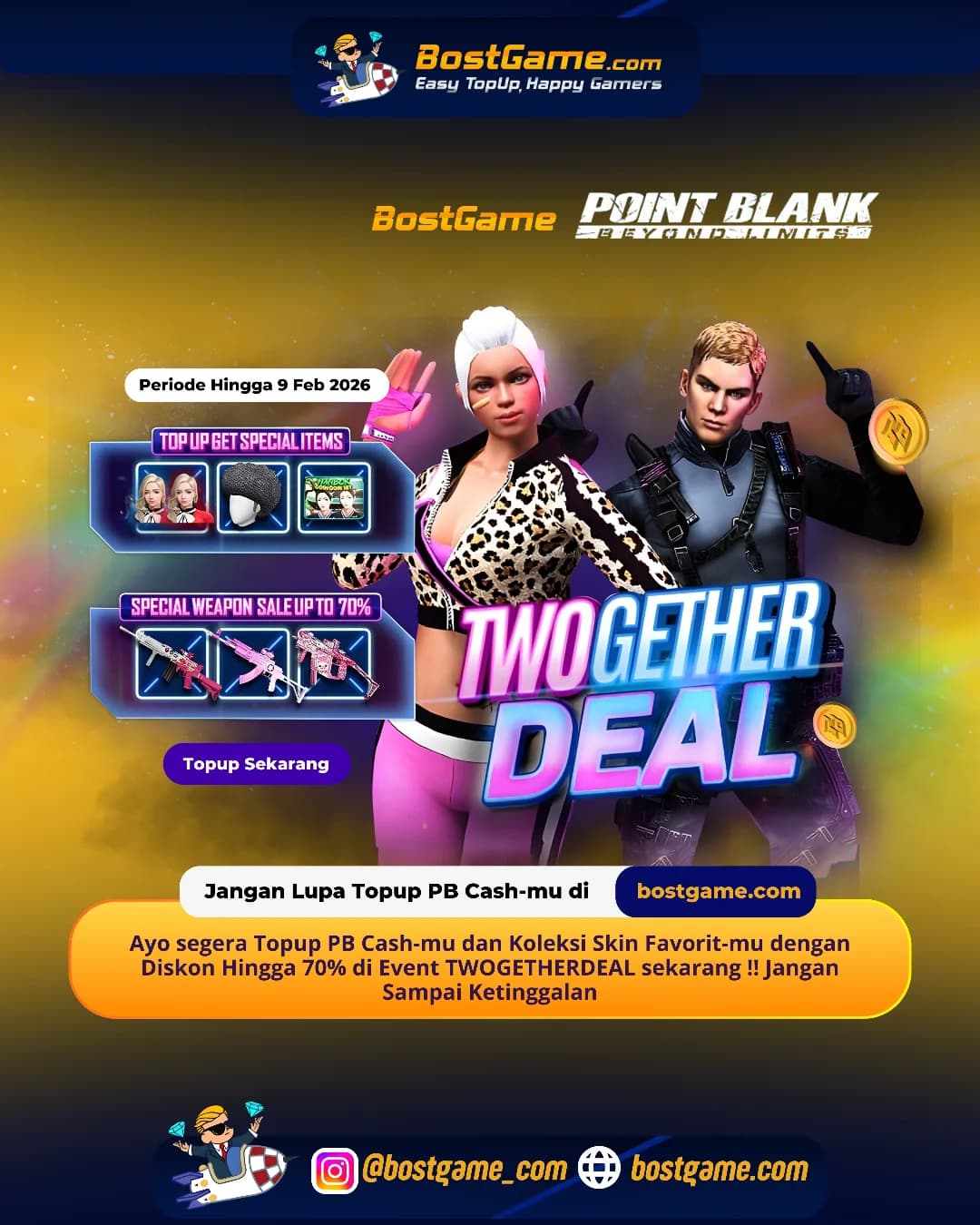 Point Blank : Event TWOGETHERDEAL - SALE UP TO 70% resmi HADIR, guyss! Periode Hingga 9 Feb 2026