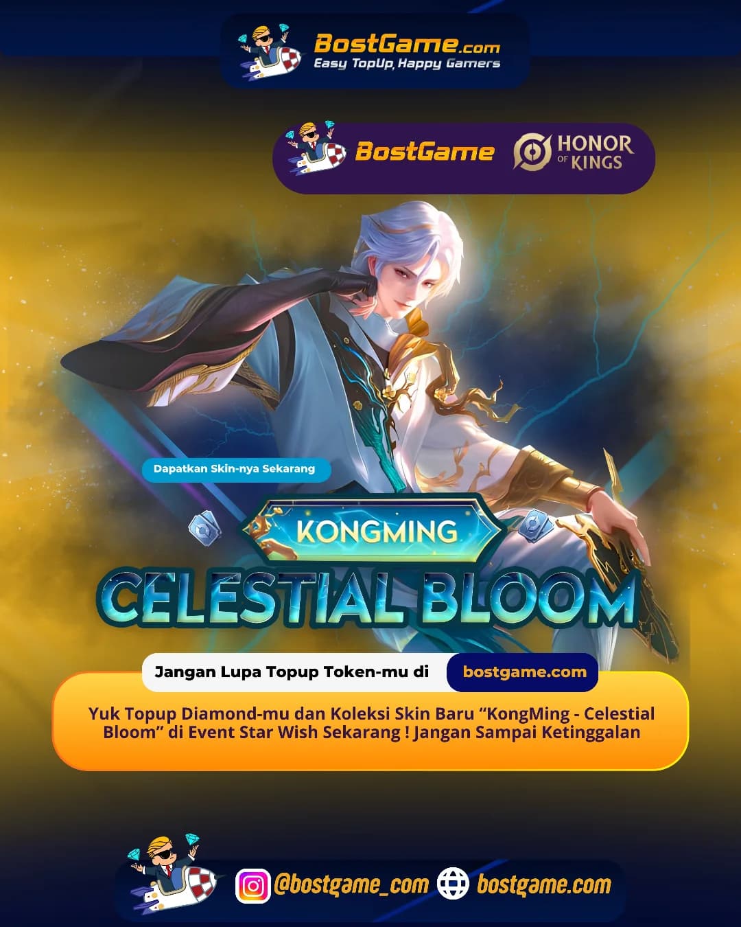 Honor Of Kings : KongMing – Celestial Bloom” kini resmi hadir Guysss 🌸✨
