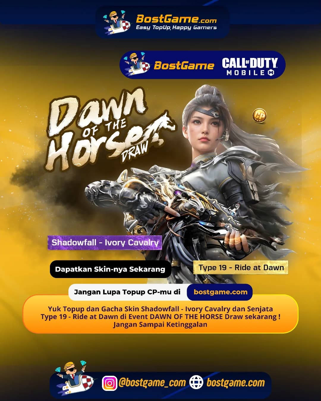 Call Of Duty Mobile : Event DAWN OF THE HORSE Draw Telah Hadir Guyss