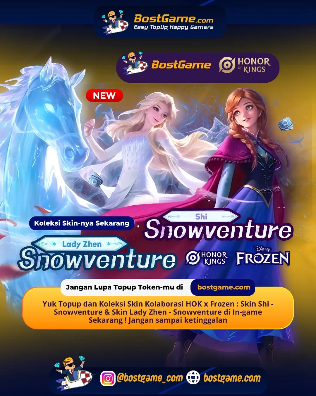 Honor Of Kings : Kolaborasi HOK x Frozen akhirnya HADIR LAGI, guyss!
