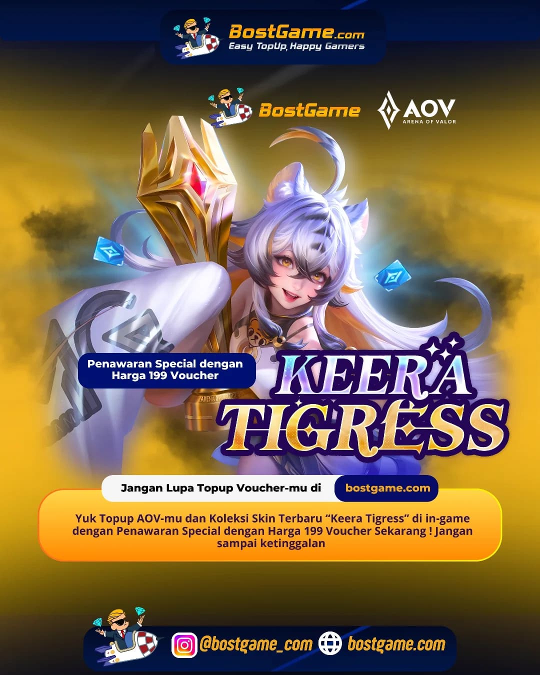 AOV  : Skin Keera – Tigress akhirnya mendarat di AOV! 