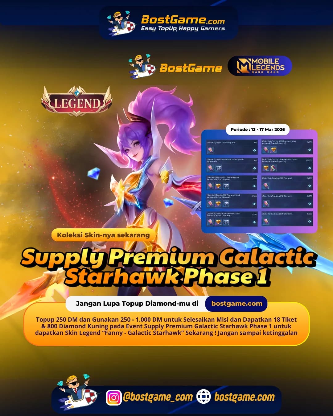 Mobile Legends Bang Bang: Event Supply Premium Galactic Starhawk Phase 1