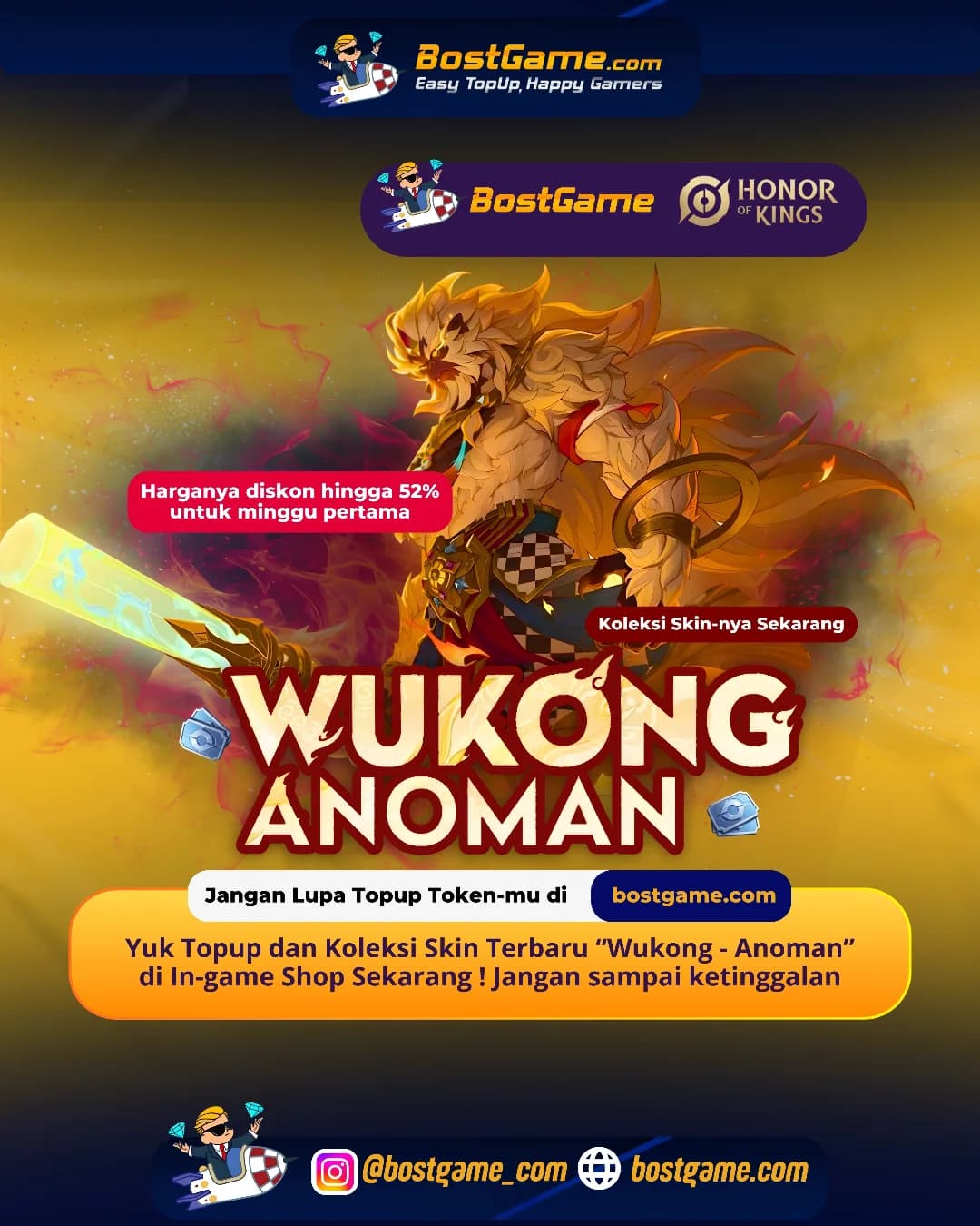 Honor Of Kings: Skin TERBARU “Wukong – Anoman” RESMI HADIR!