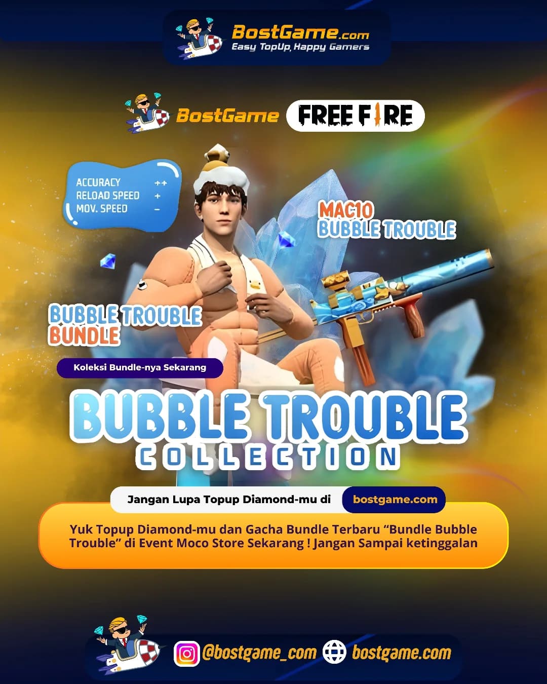 Free Fire : Bundle terbaru “Bubble Trouble” resmi hadir, Sobat FF!
