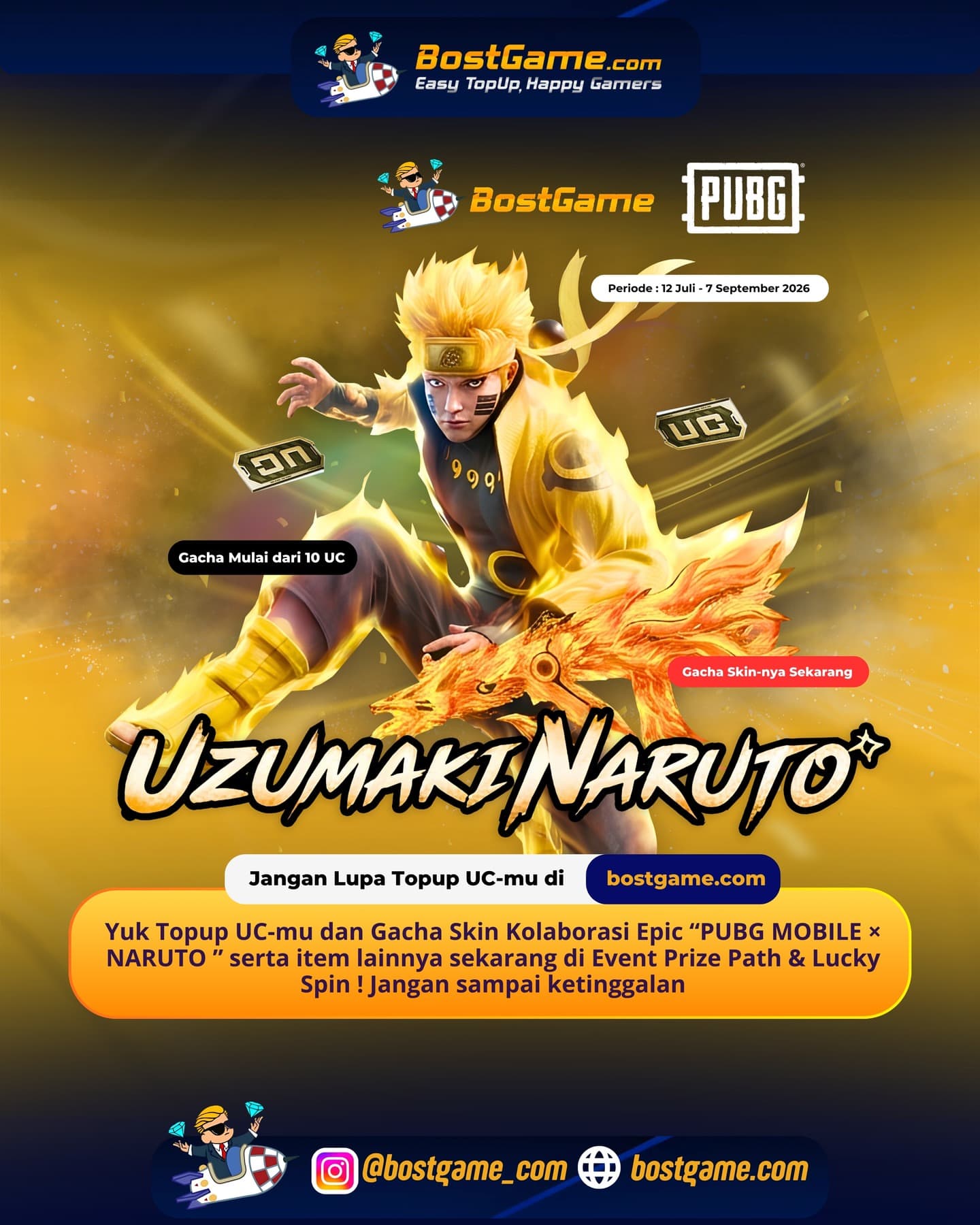 PUBG Mobile : PUBG MOBILE × NARUTO Telah Hadir Guys🔥