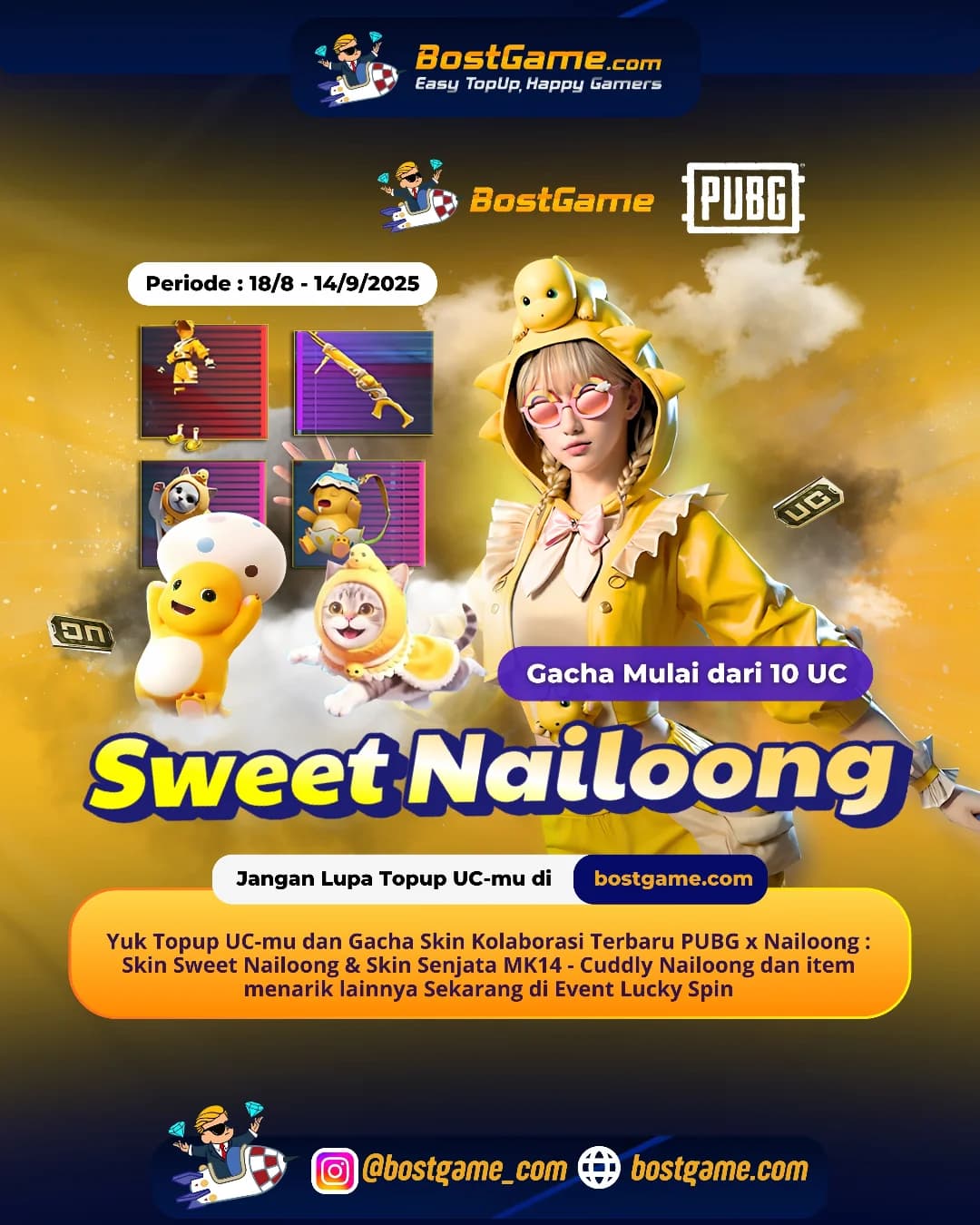 Pubg : Kolaborasi terbaru PUBG x Nailoong resmi hadir! 