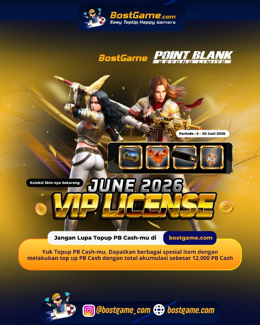 Point Blank : VIP LICENSE Juni 2026 SUDAH HADIR!  Periode 5 - 30 Juni 2026 ✨