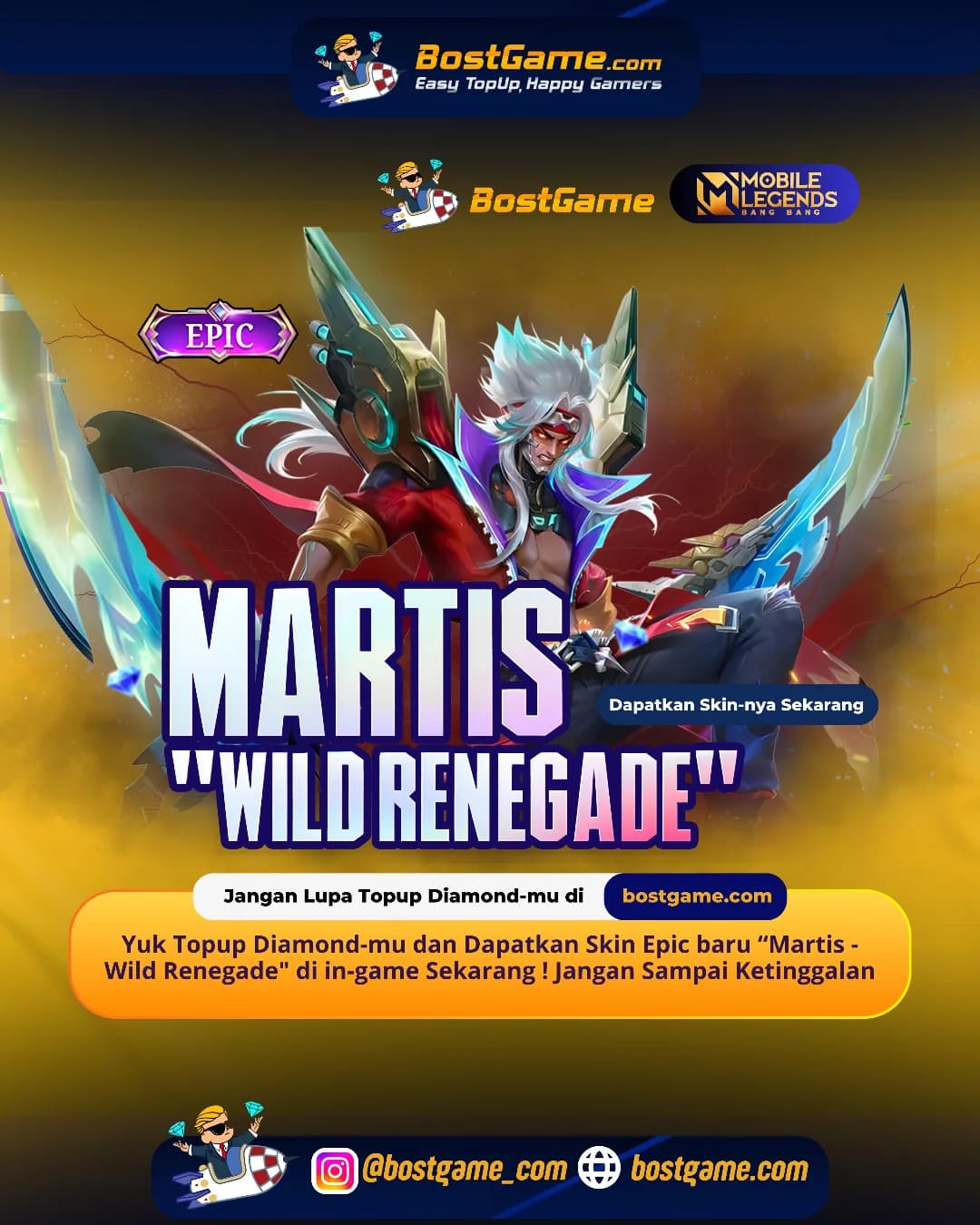 Mobile Legends Bang Bang :  Martis – “Wild Renegade” ⚔️🔥