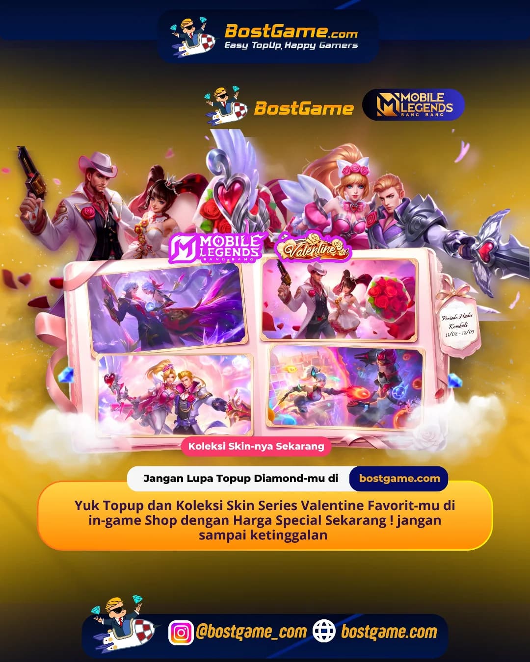 Mobile Legends Bang Bang: SKIN VALENTINE RE-SALE LAGI NIH, GUYSS! 