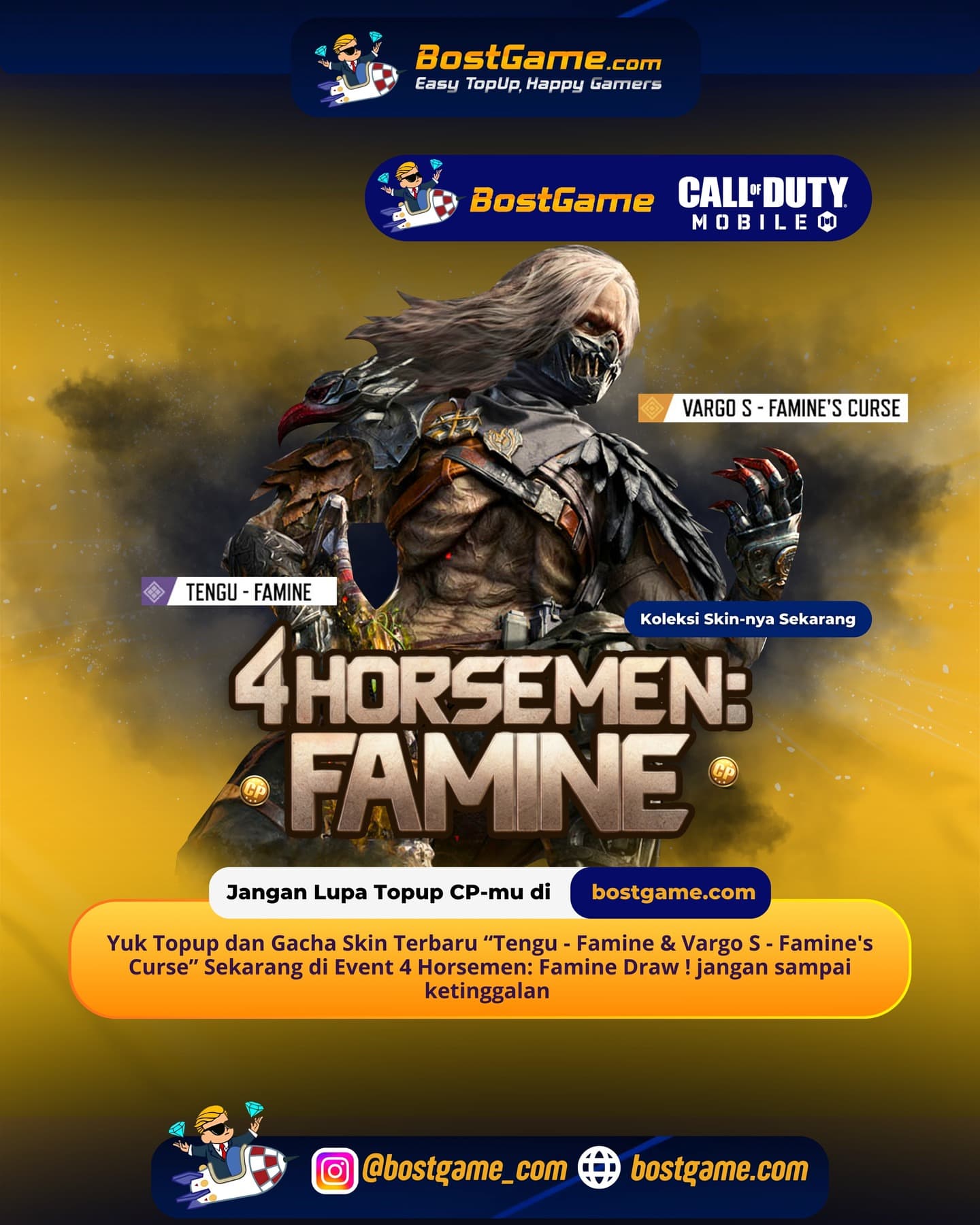 Call Of Duty Mobile : Event 4 Horsemen Famine Draw Telah Hadir Guyss 🐦‍⬛