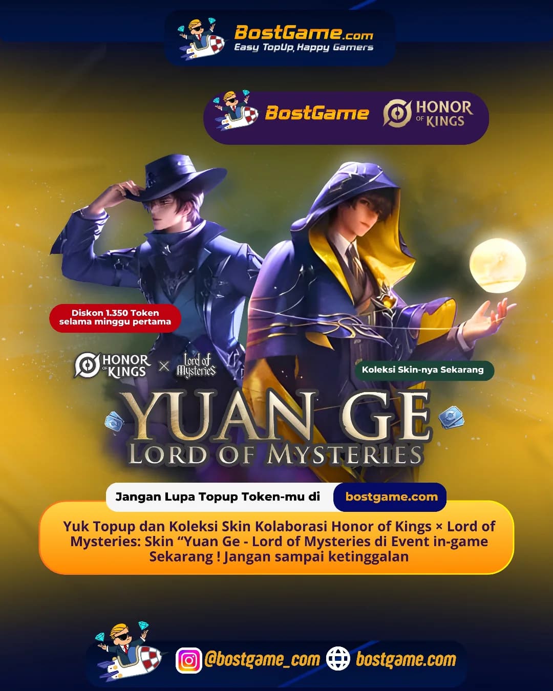 Honor Of Kings : Honor of Kings × Lord of the Mysteries siap bikin gameplay kamu makin misterius & OP!