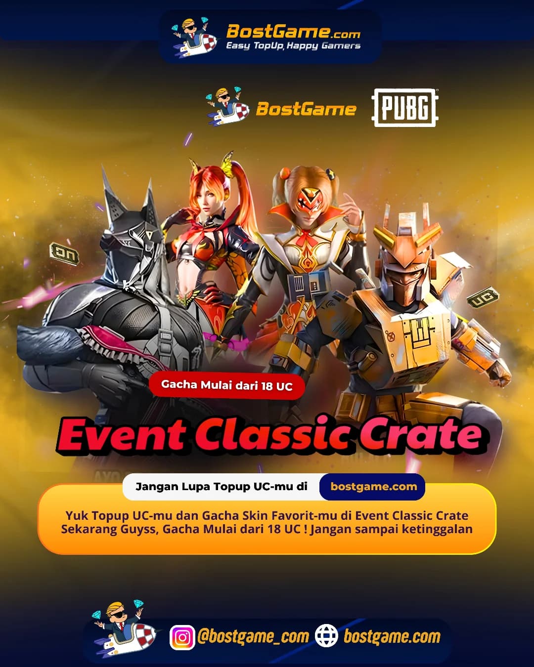 PUBG Mobile : Event Classic Crate resmi balik lagi, Sobat PUBG!