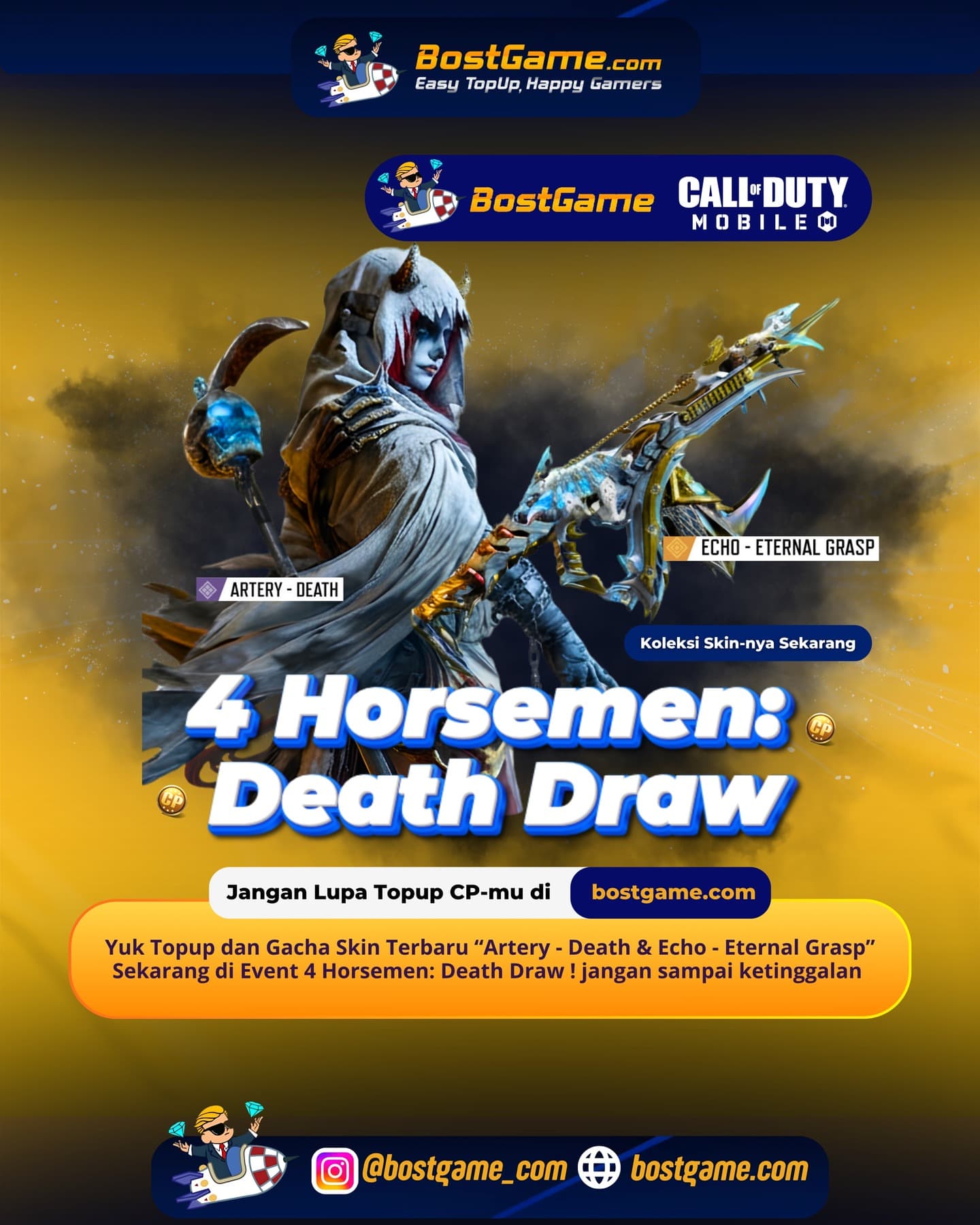 Call Of Duty Mobile : Event 4 Horsemen: Death Draw Telah Hadir Guyss 💀