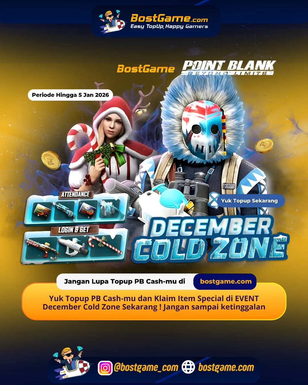 Point Blank : EVENT December Cold Zone akhirnya mendarat, guyss! Periode 9 Desember 2025 – 5 Januari 2026
