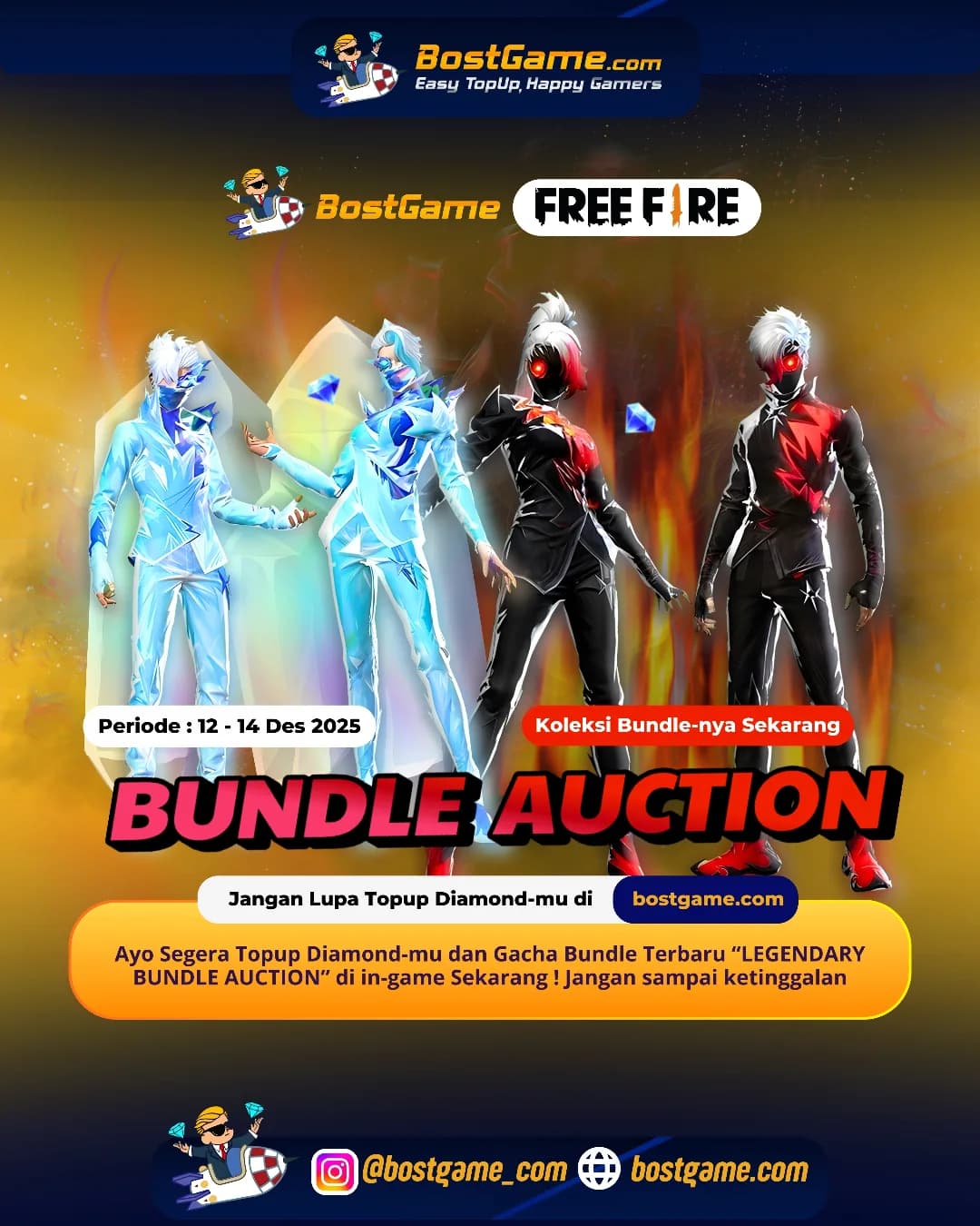 Free Fire : Bundle Terbaru “LEGENDARY BUNDLE AUCTION”!!