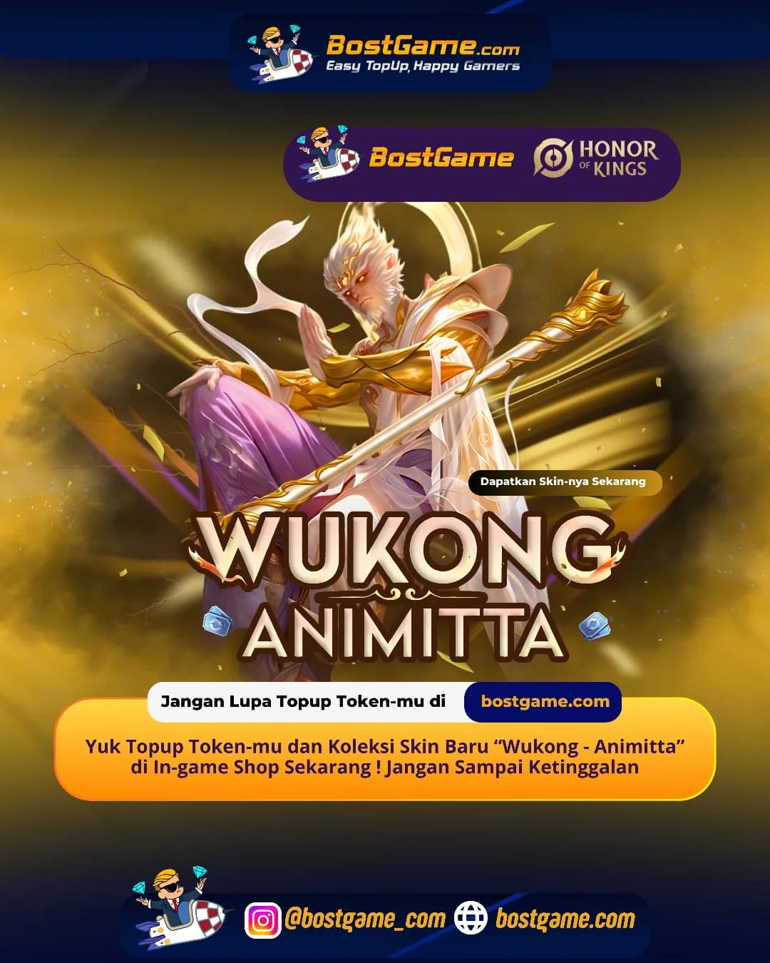 Honor Of Kings : Skin Wukong – Animitta kini resmi hadir Guysss! 🌟