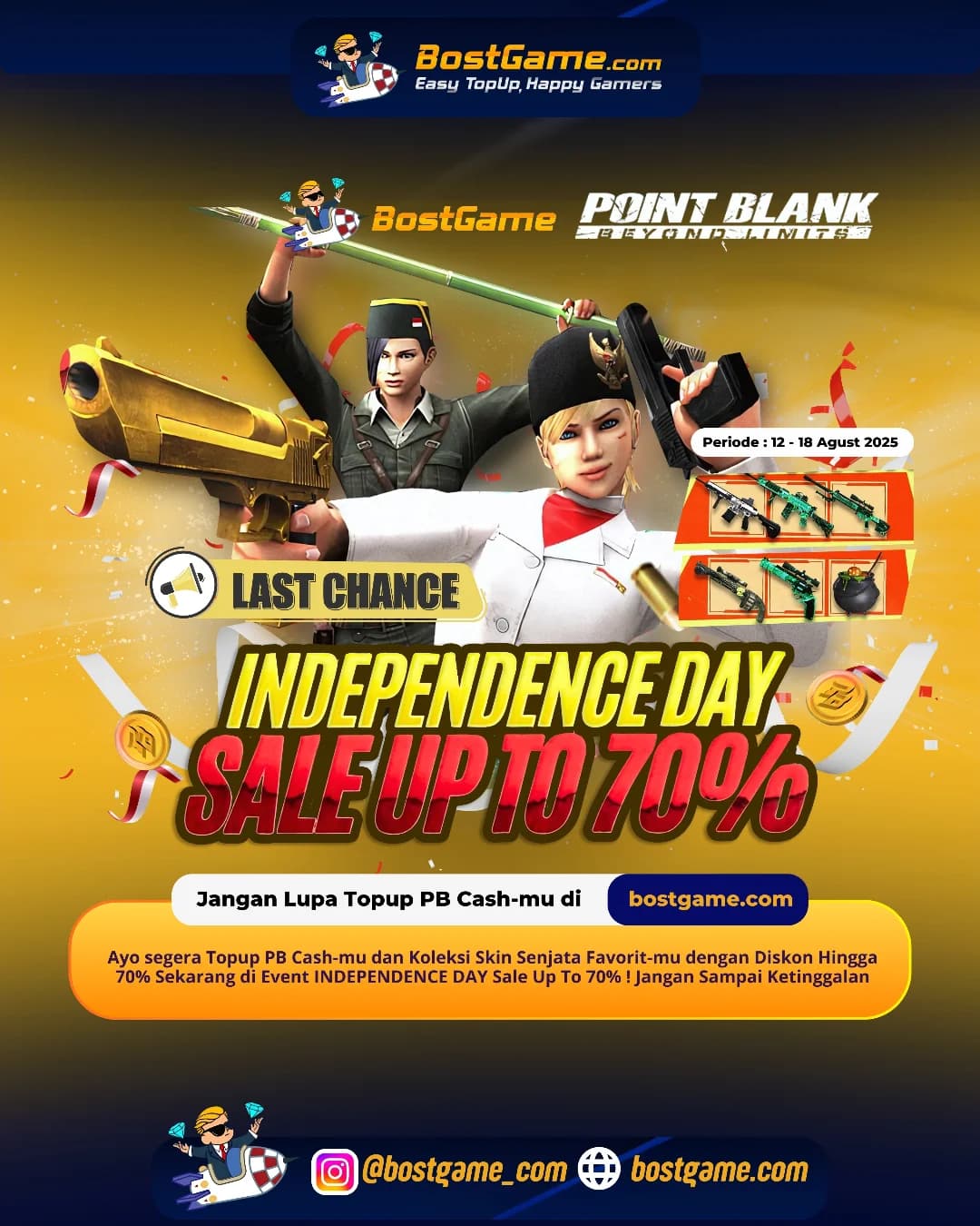 Point Blank : Diskon GILA-GILAAN Sampai 70%