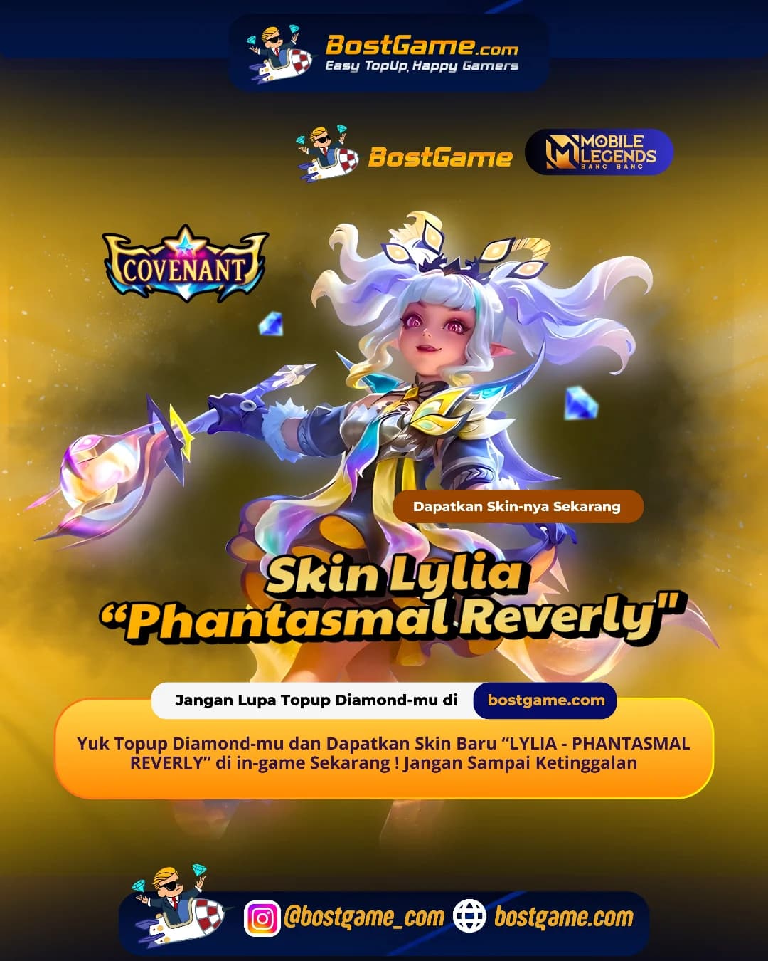Mobile Legends Bang Bang : Skin Baru RESMI HADIR! 🚨  💜 LYLIA – “Phantasmal Reverly” !