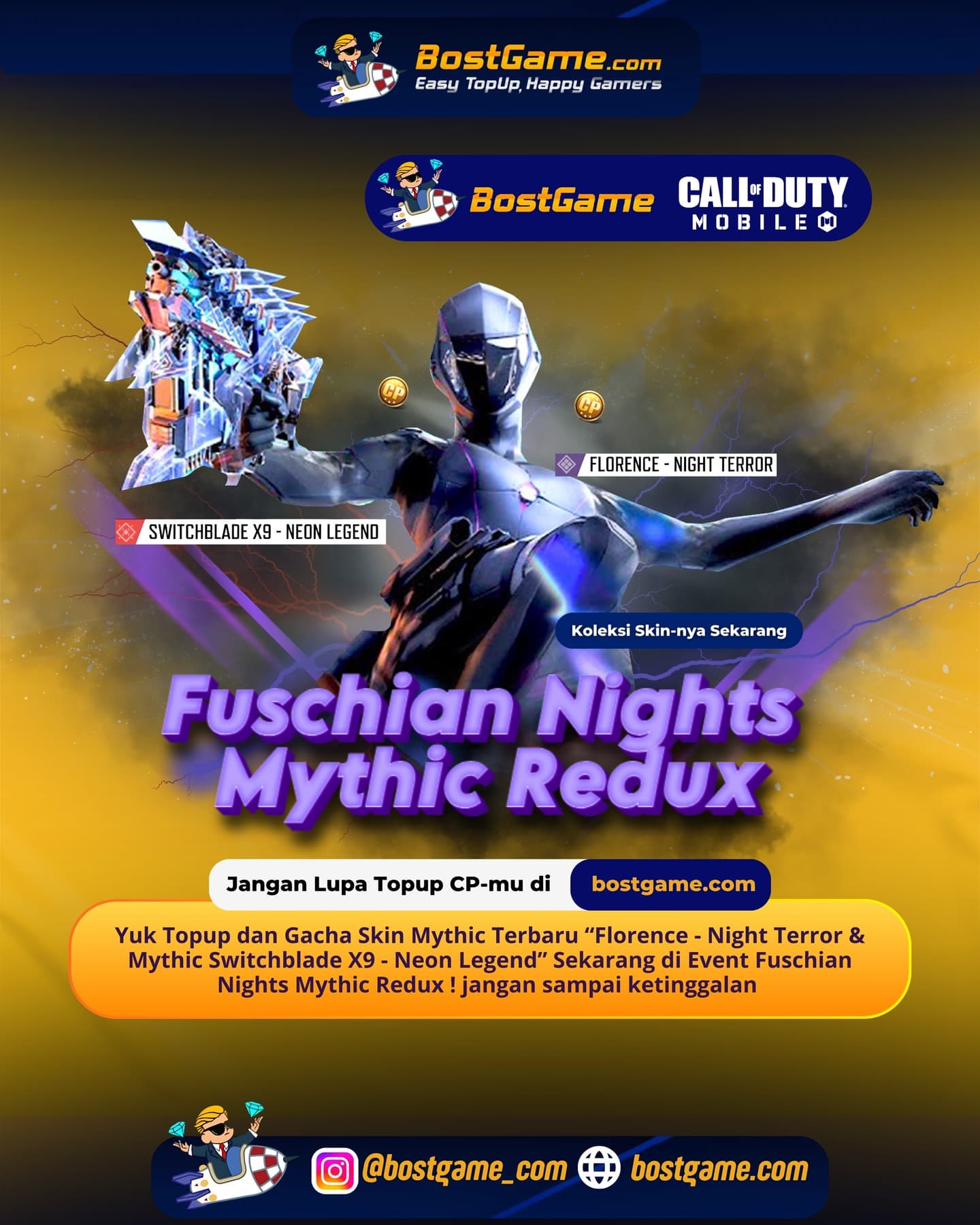 Call Of Duty Mobile : Event Fuschian Nights Mythic Redux Telah Hadir Guyss 🧀🔪