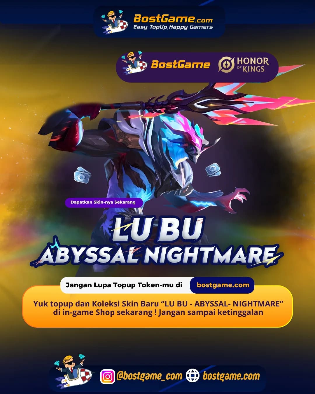 Honor Of Kings : Skin Lu Bu – “Abyssal Nightmare”!