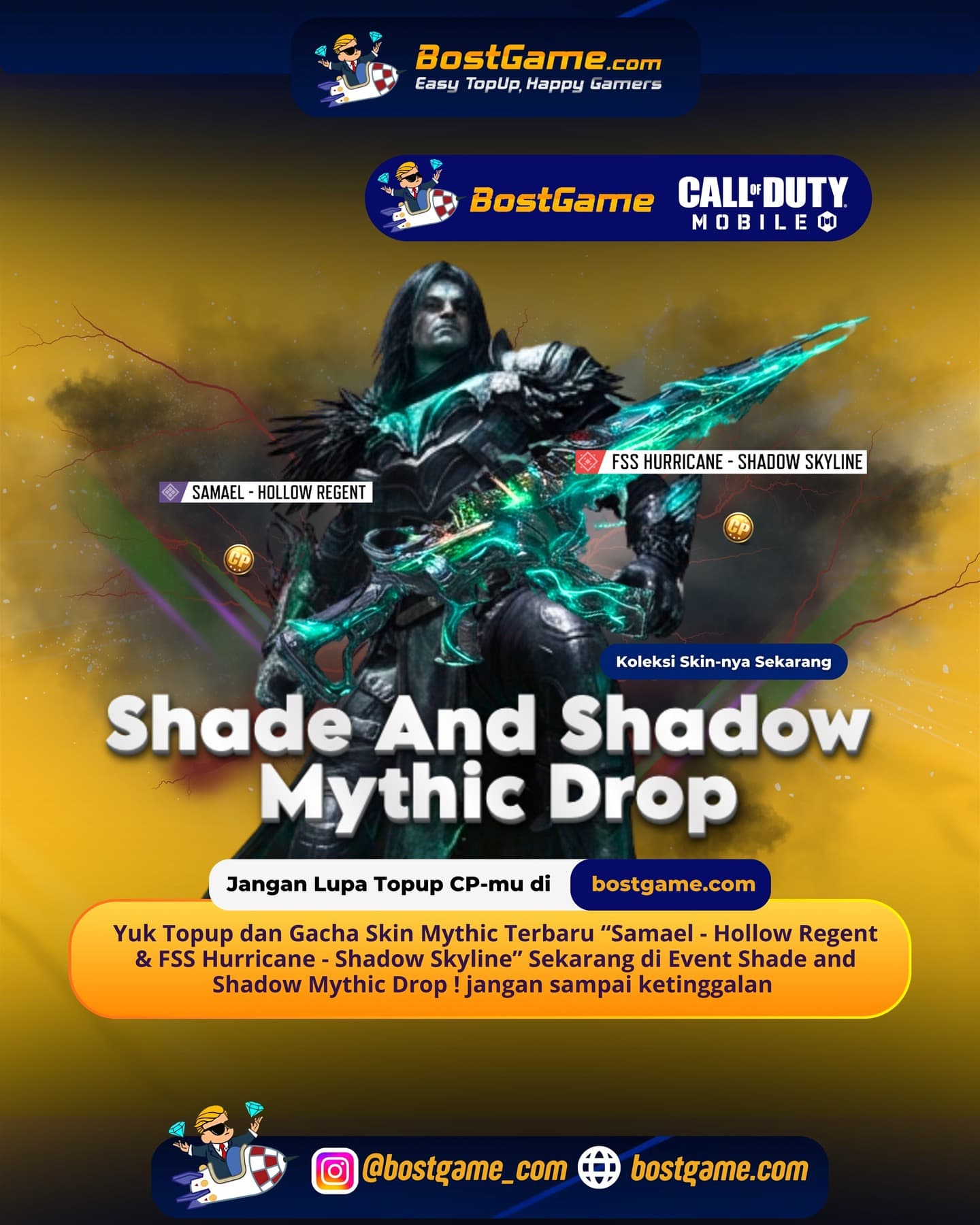Call Of Duty Mobile : Event Shade and Shadow Mythic Drop Telah Hadir Guyss 👤