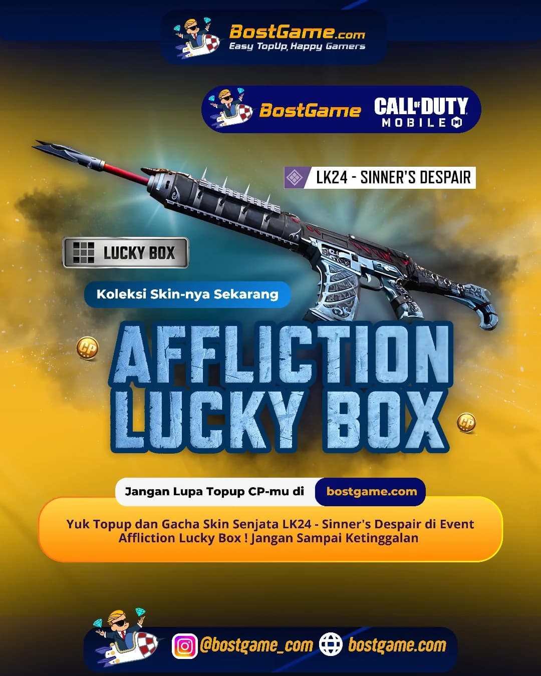 Call Of Duty Mobile : Event Affliction Lucky Box udah hadir dan siap bikin kamu tampil  di battlefield!