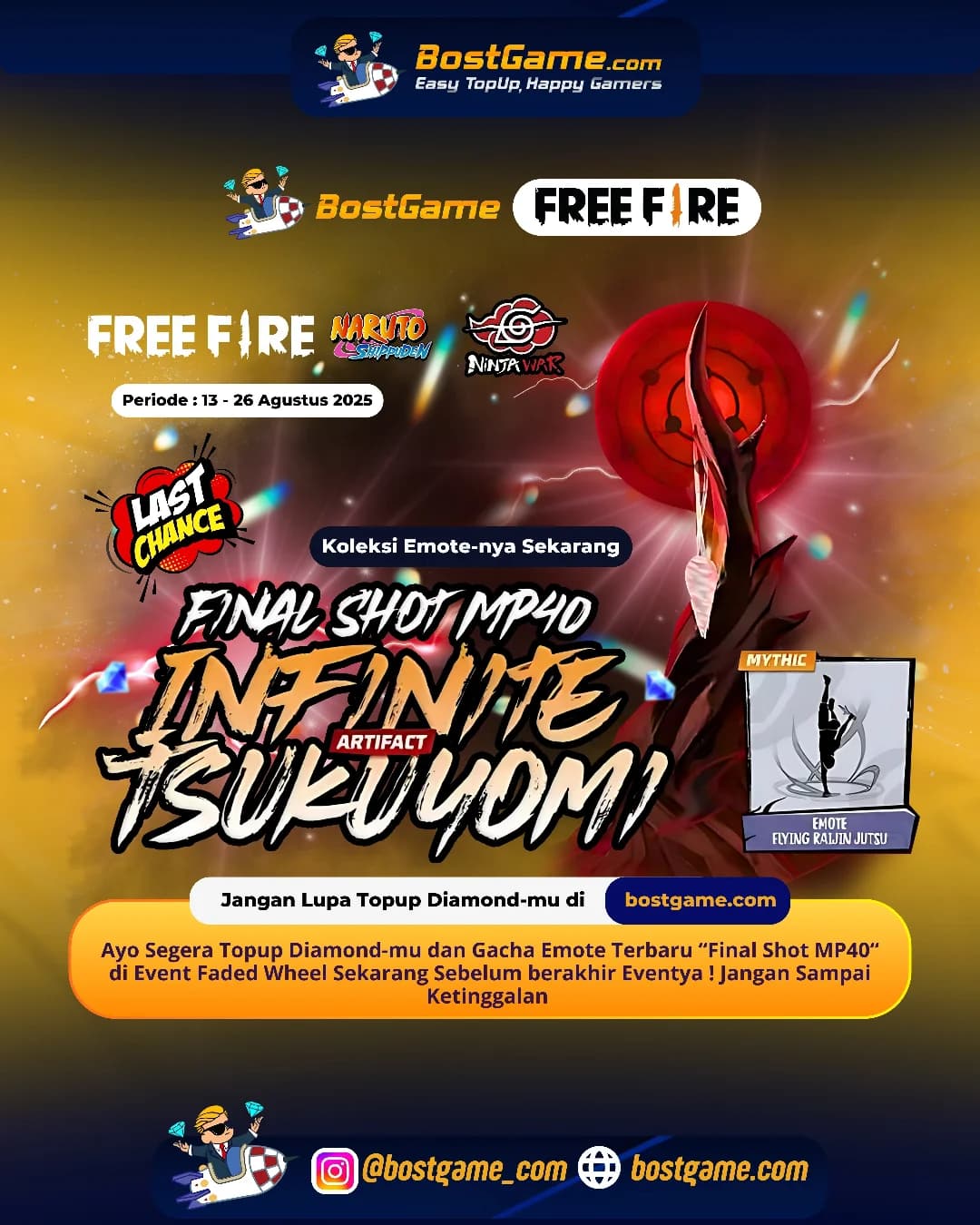 Free Fire : Final Shot MP40 "Cuma sampai 26 Agustus 2025"