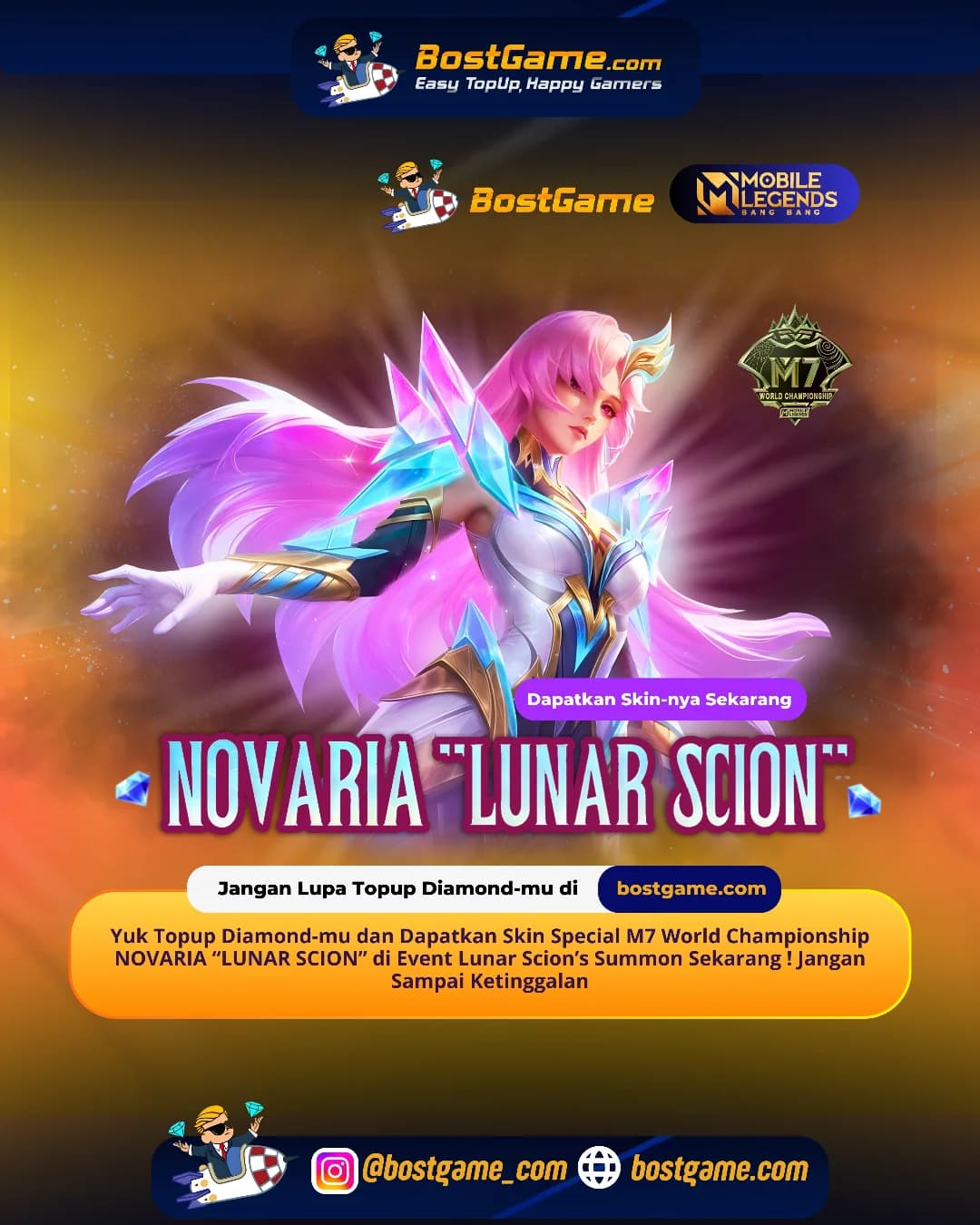 Mobile Legends Bang Bang : Skin Special M7 World Championship NOVARIA “LUNAR SCION” akhirnya RESMI HADIR, guys!