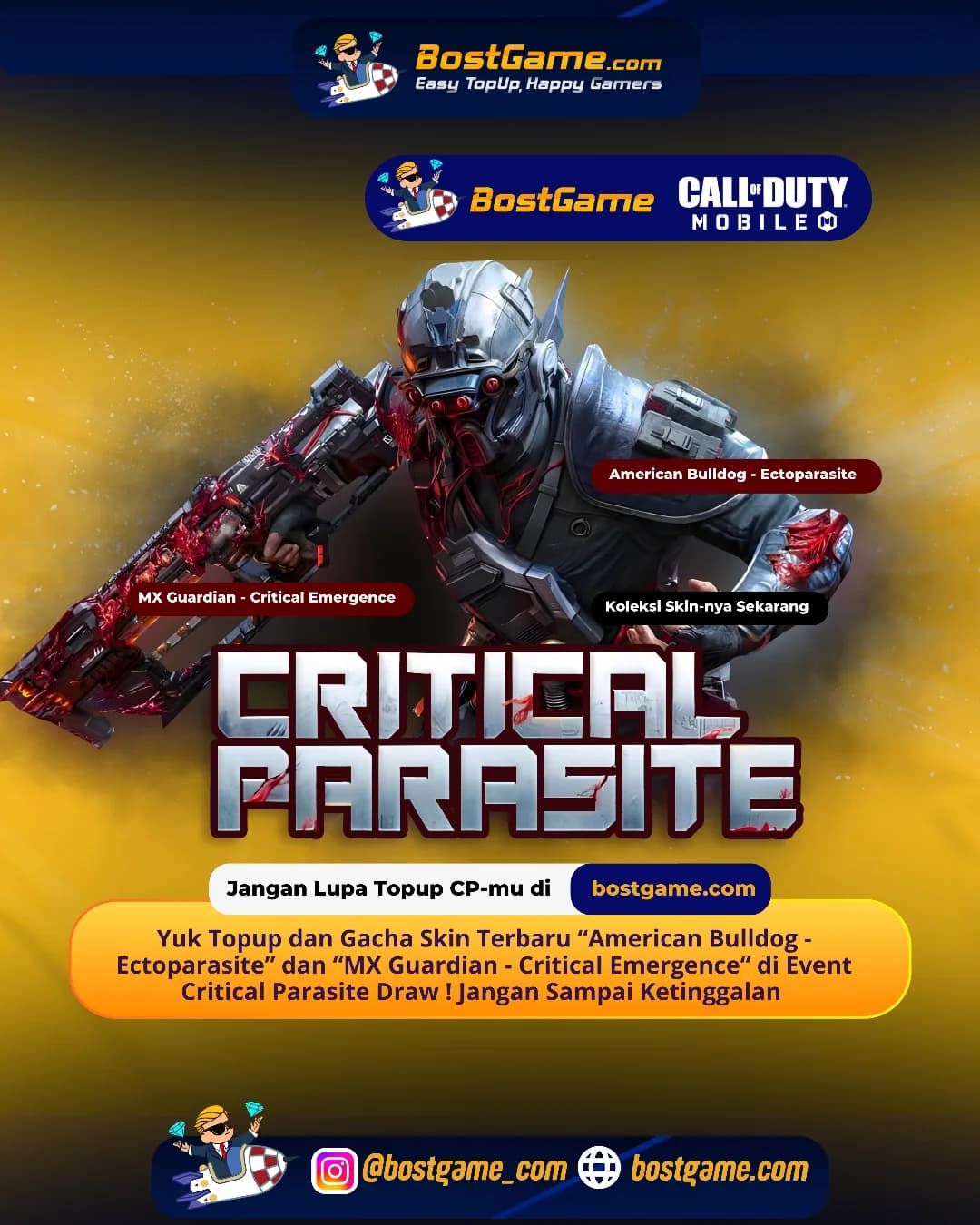 Call Of Duty Mobile : Skin Terbaru American Bulldog - Ectoparasite dan MX Guardian - Critical Emergence