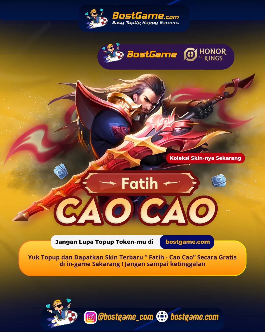 Honor Of Kings :  Skin Terbaru “Fatih – Cao Cao” akhirnya resmi turun ke medan perang!