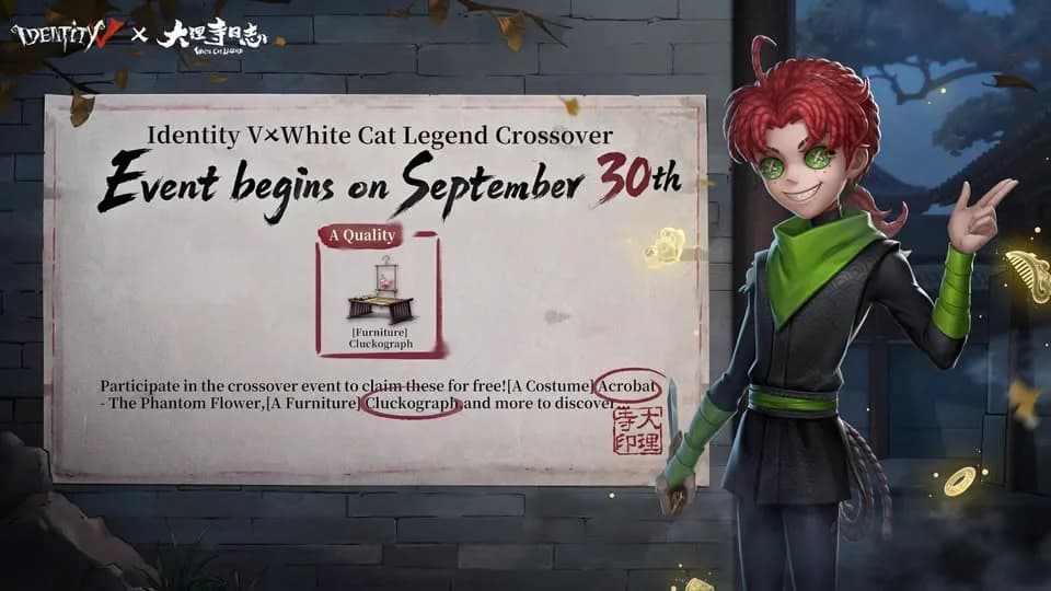 Identity V x White Cat Legend Dimulai 30 September, Ada Kostum dan Furniture Gratis