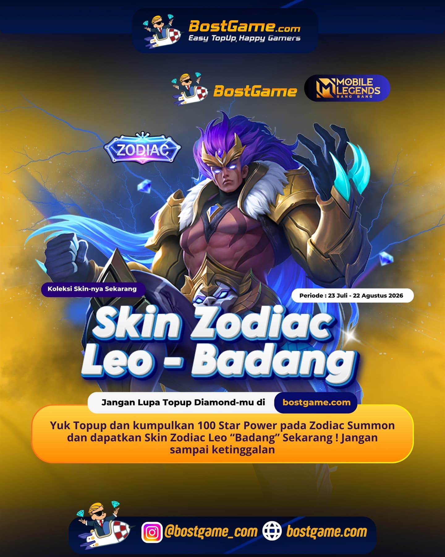 Mobile Legends Bang Bang : Skin Zodiac Leo “Badang” balik lagi! 🤩