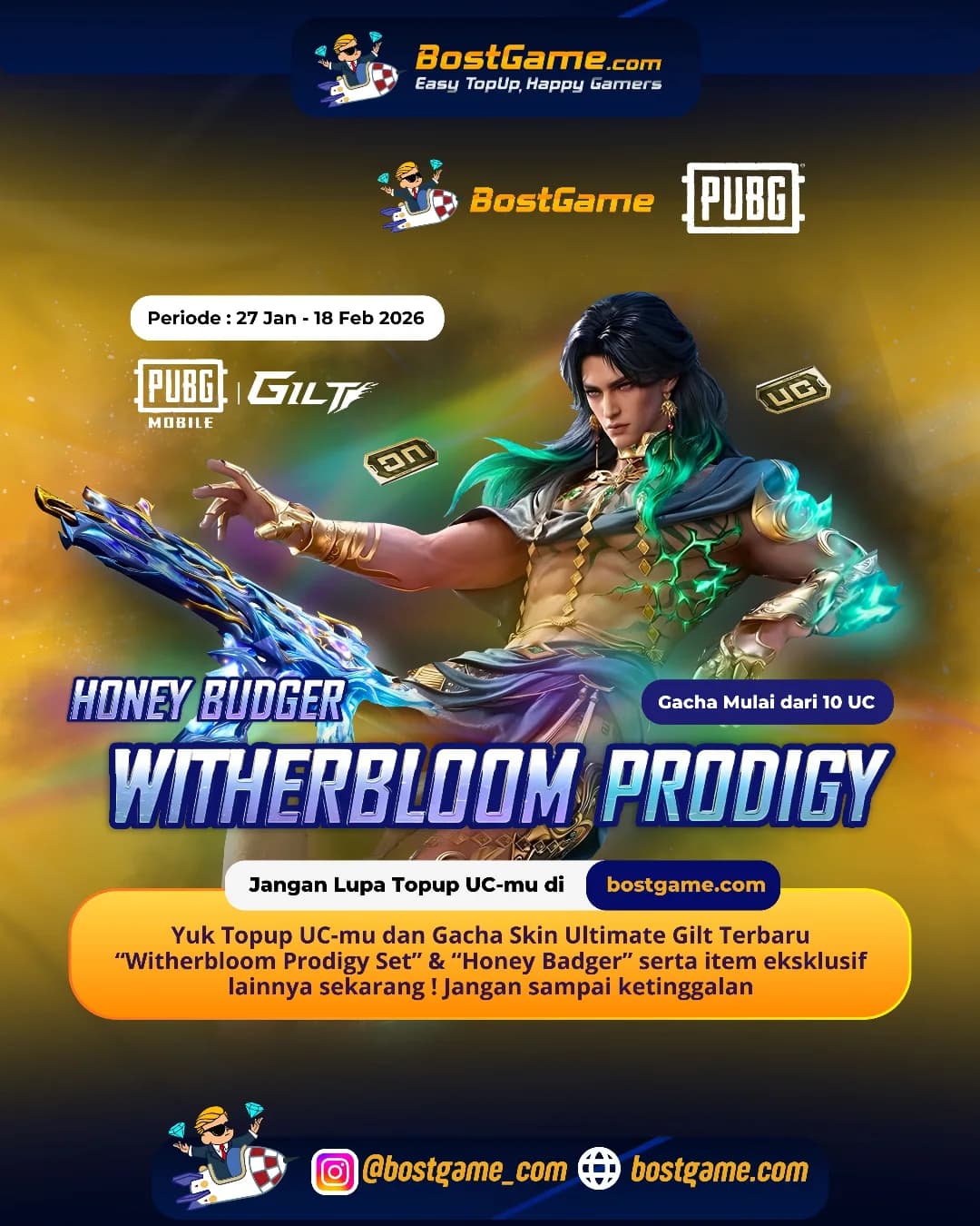 PUBG Mobile : Skin Ultimate Gilt Terbaru “Witherbloom Prodigy Set”!