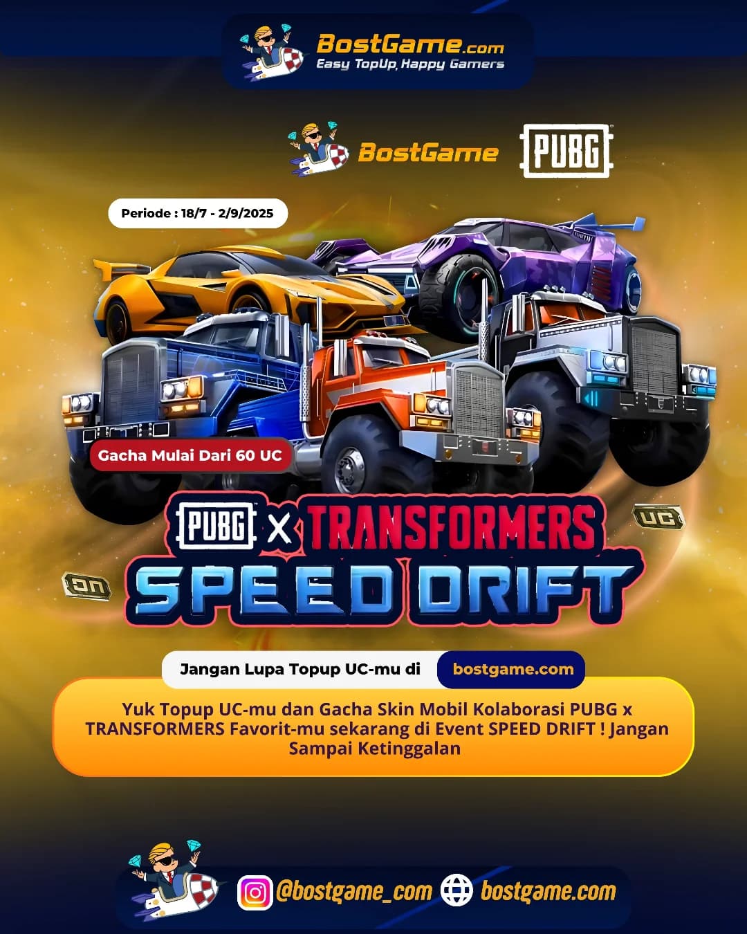 Pubg : Skin Mobil PUBG x TRANSFORMERS udah TURUN KE MEDAN TEMPUR!