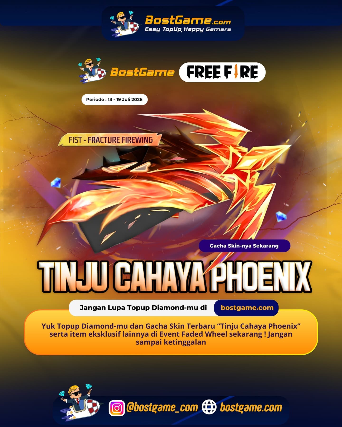 Free Fire : TINJU CAHAYA PHOENIX RESMI HADIR! 🔥👊