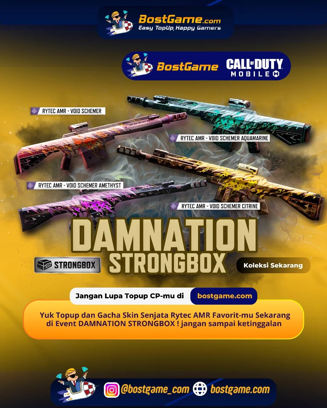 Call Of Duty Mobile : Event DAMNATION STRONGBOX akhirnya hadir buat kamu para hunter skin senjata!