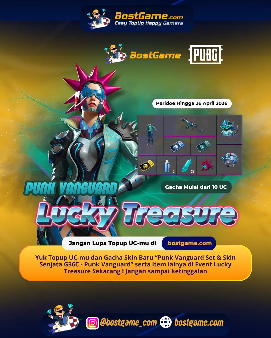 PUBG Mobile : Event Lucky Treasure RESMI HADIR! Hingga 26 April 2026