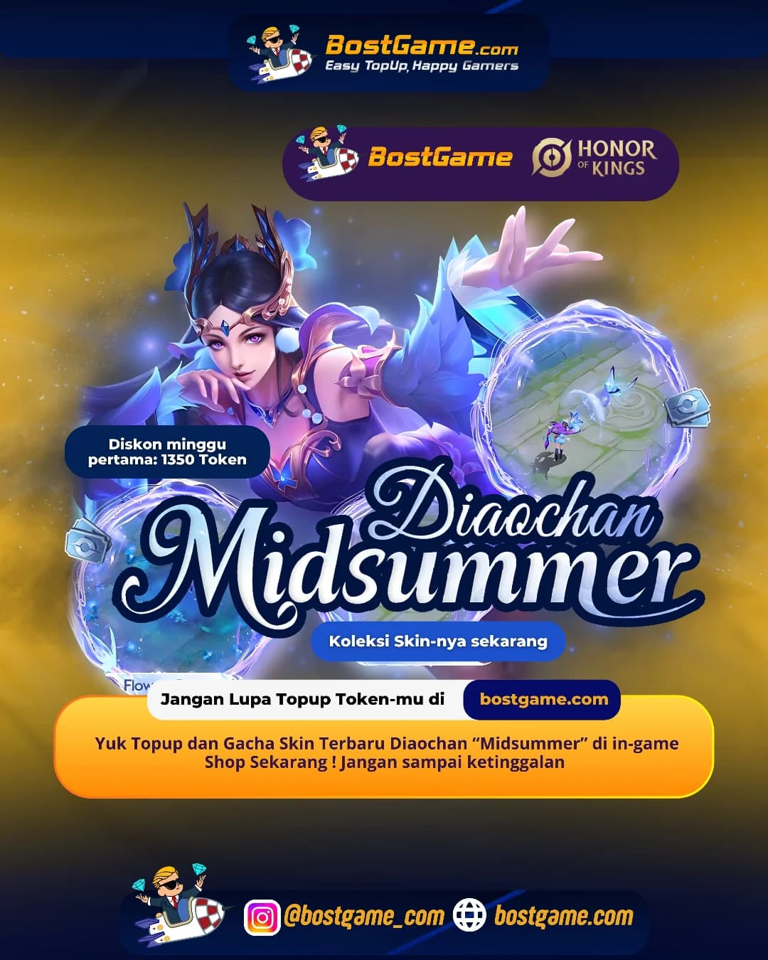 Honor Of Kings : Skin terbaru Diaochan "Midsummer" akhirnya mendarat di HOK