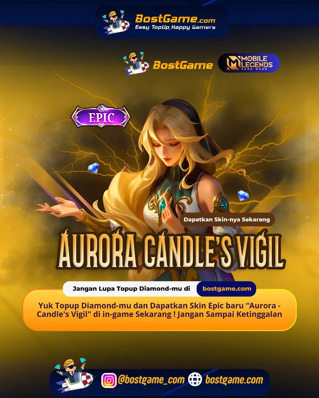 Mobile Legends Bang Bang : Skin Aurora – “Candle’s Vigil” ❄️